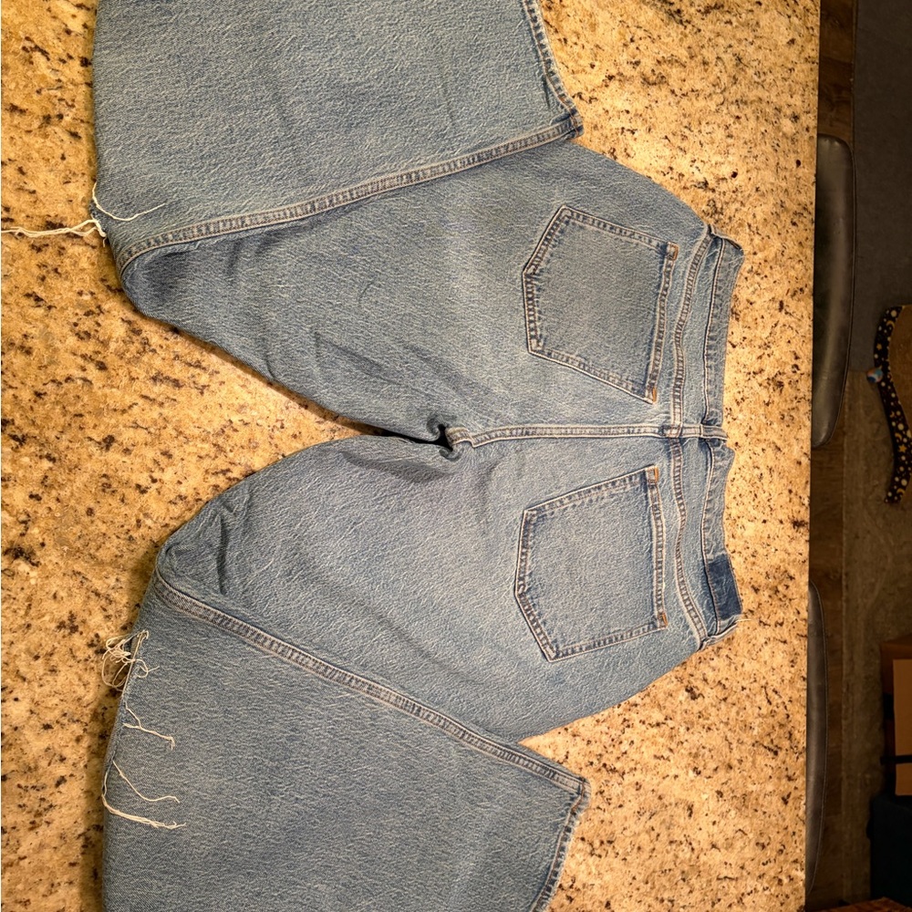 Abercrombie Baggy Low Rise Curve Love Distressed - Picture 5 of 5